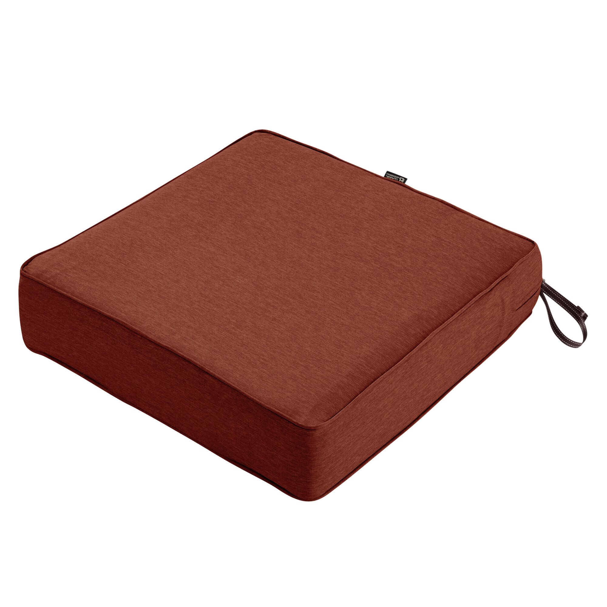 Classic Accessories Montlake Outdoor Seat Cushion — 21in. x 21in. x 5in., Heather Henna, Model# 62-035-HHENNA-EC